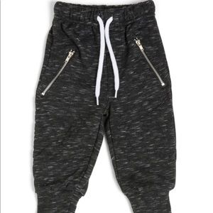 Black Marbled Moto Jogger/Sweatpants